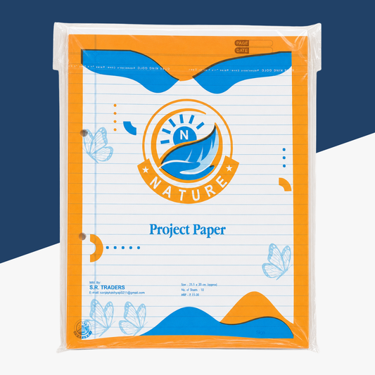 Premium N.Nature One Side Ruled Punch Paper (Pack of 100 Sheet)