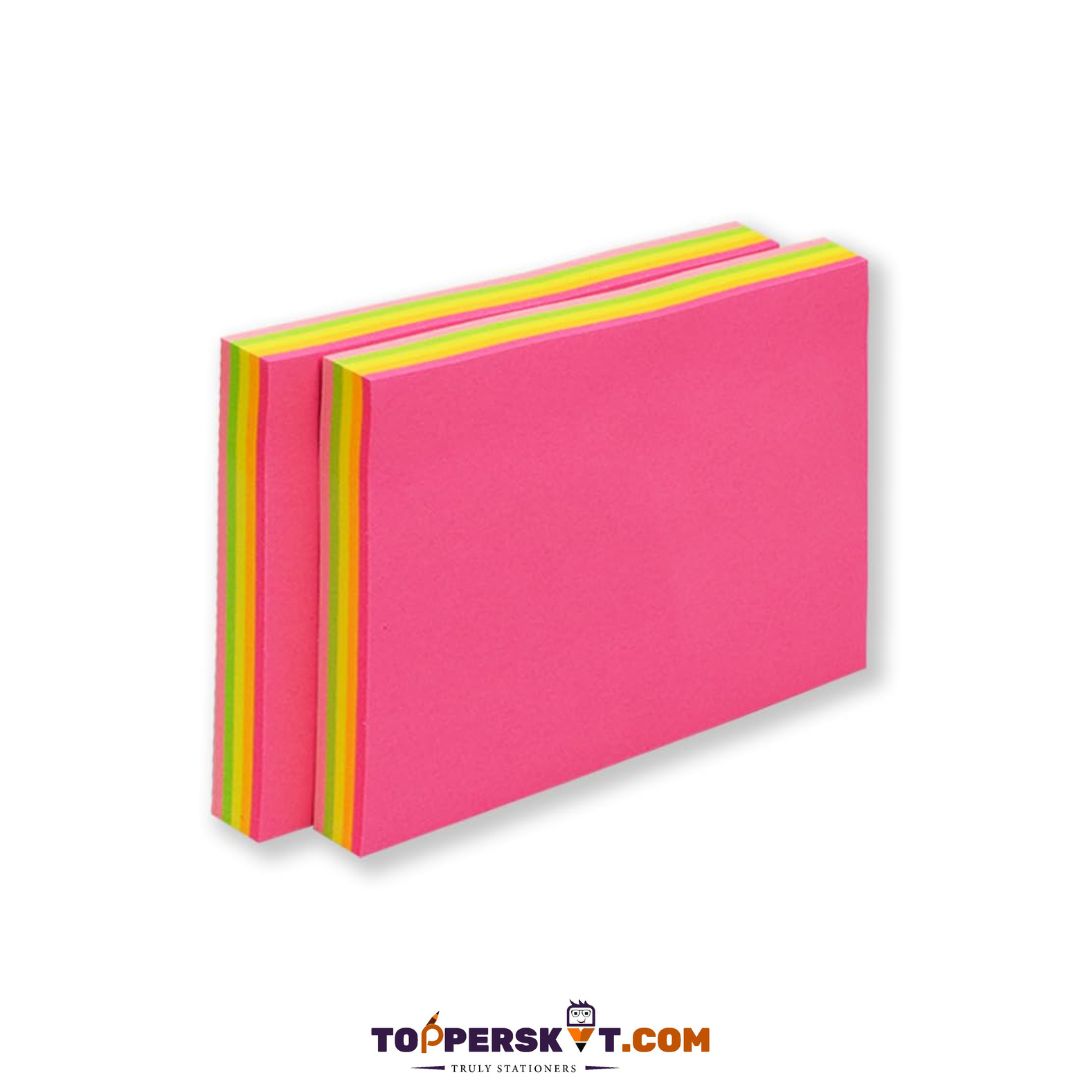 Colorful Sticky Notes - 3 inch x 5 inch : Keep your work organised ( Pack of 1 )