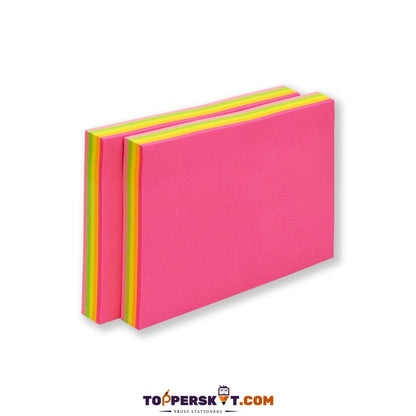 Colorful Sticky Notes - 3 inch x 5 inch : Keep your work organised ( Pack of 1 ) - Topperskit LLP