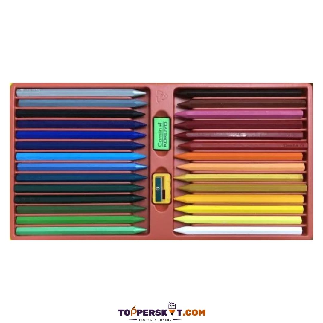 Camel Artica Plastic Crayon - Shades, 1 Eraser, 1 Sharpener ( Pack Of 28 ) - Topperskit LLP