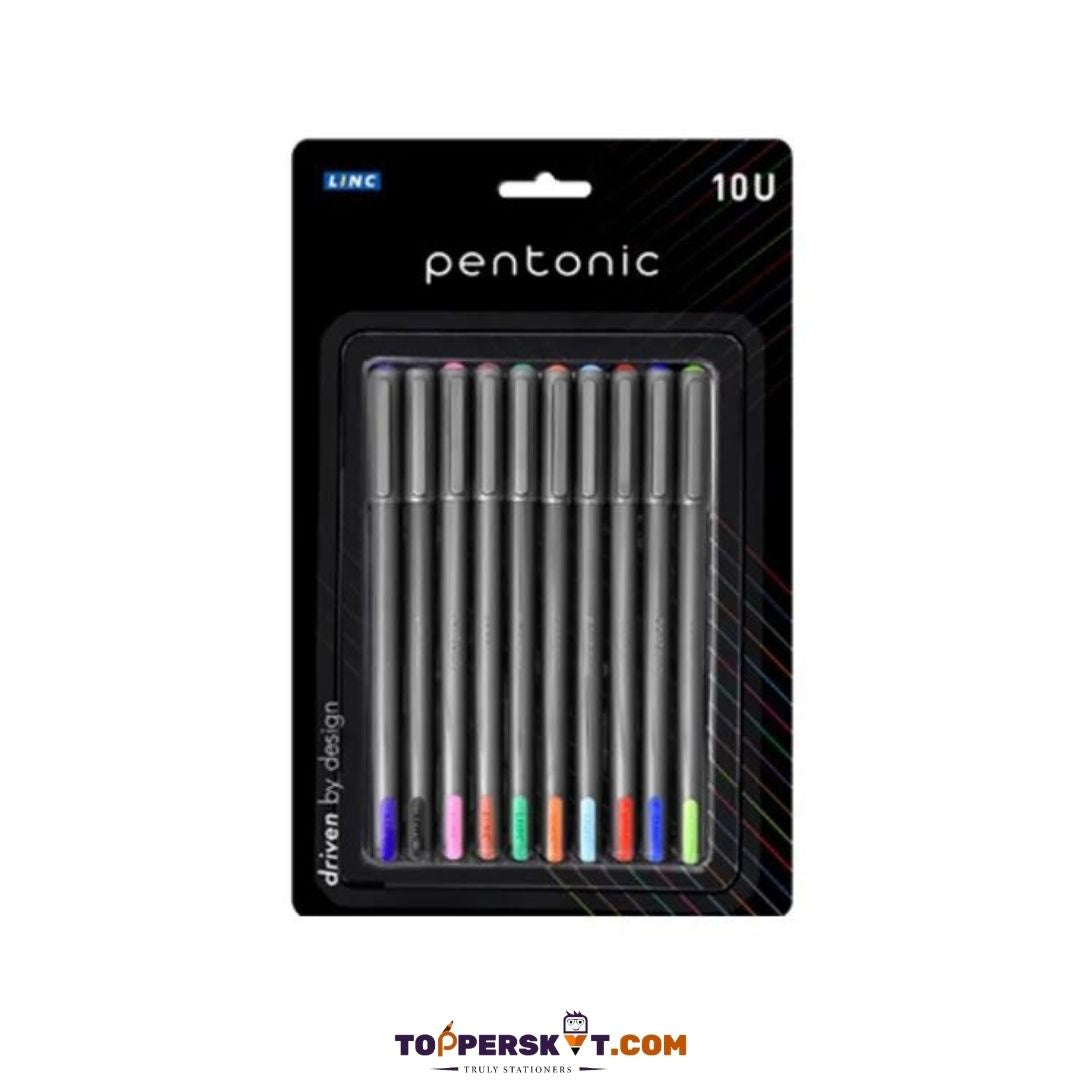 Linc Pentonic Multi Ink Colour Ball Pens - Multicolour ( Pack of 10 ...