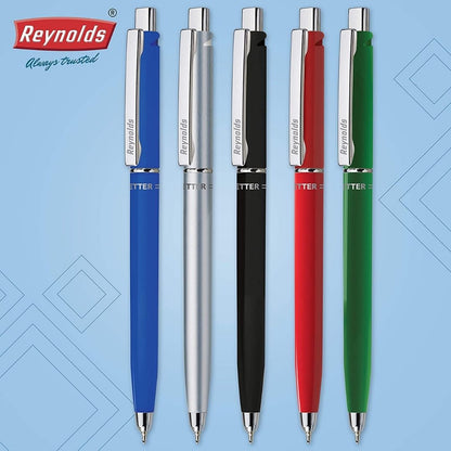 Reynolds Jetter Classic Ballpoint Pen - Blue : Futuristic Design, Smooth Writing ( Pack of 1 ) - Topperskit LLP