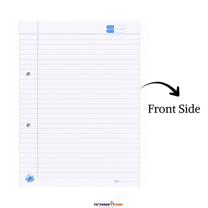 Premium N.Nature One Side Ruled Punch Paper (Pack of 100 Sheet)