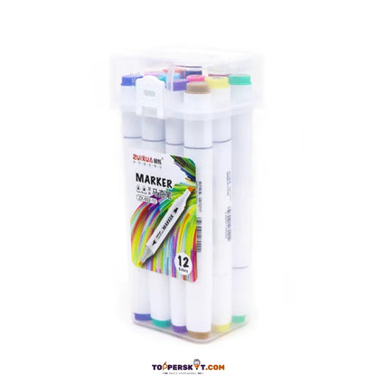 Alcohol Markers Lights Art 12 Double-Ended Sketch Marker Pen (Set of 12)