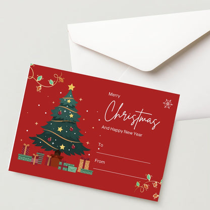 Christmas Greeting Card- 300 GSM Paper with Envelope (Pack of 1)