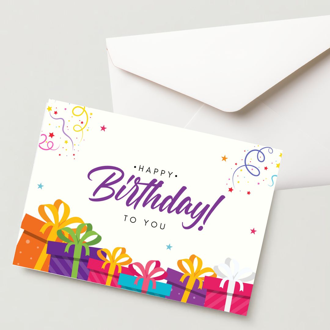 Premium Birthday Card with Envelope 300 GSM Cold-Pressed Paper (Pack of 1)