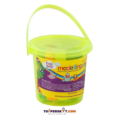 Kores Kool Clay Bucket - 225 gm: Inspire Young Minds with Vibrant Shades, Molds, and Safe Creativity ( Pack of 1 ) - Topperskit LLP