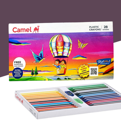 Camel Artica Plastic Crayon ( Pack Of 28 Shades )