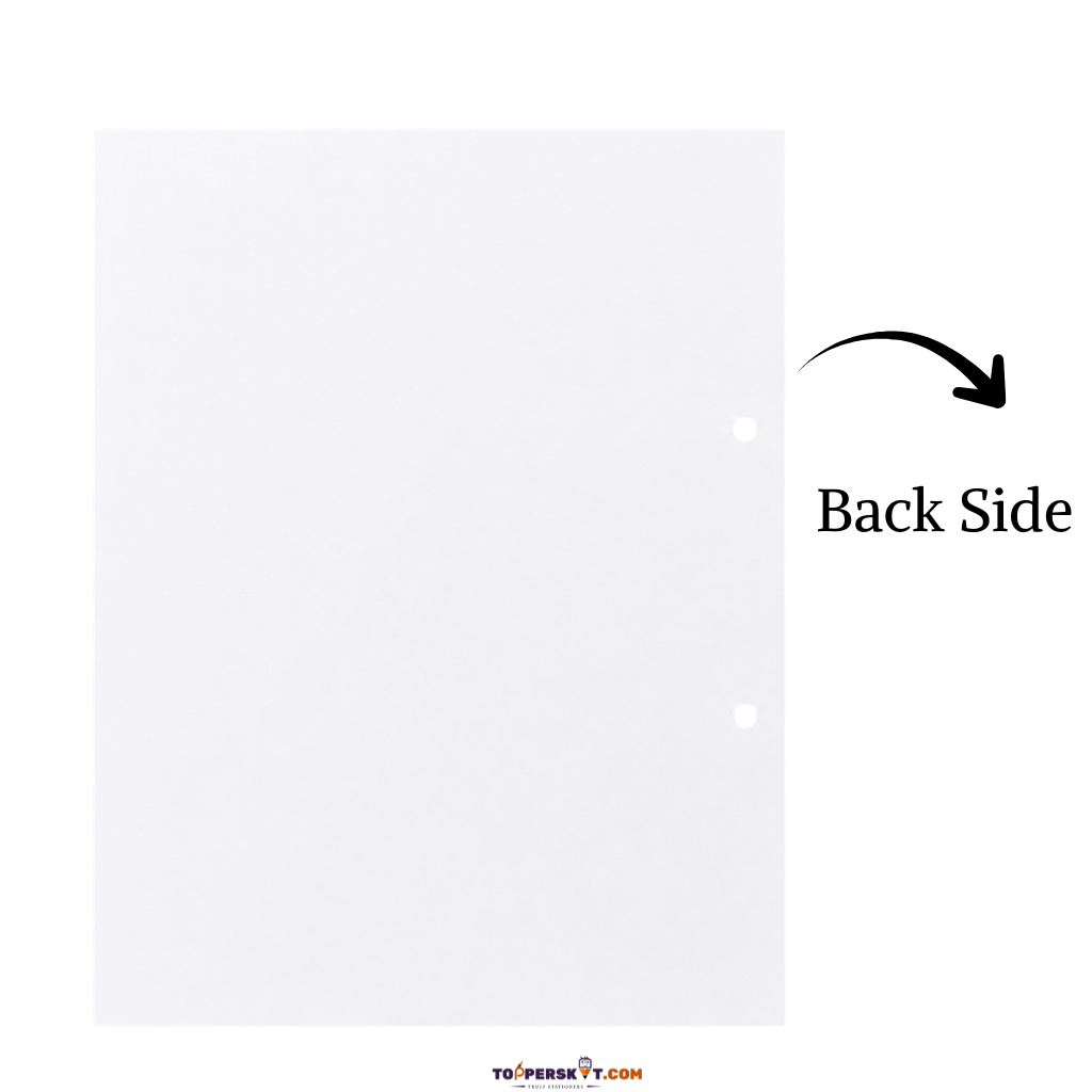 Premium N.Nature One Side Ruled Punch Paper (Pack of 100 Sheet)