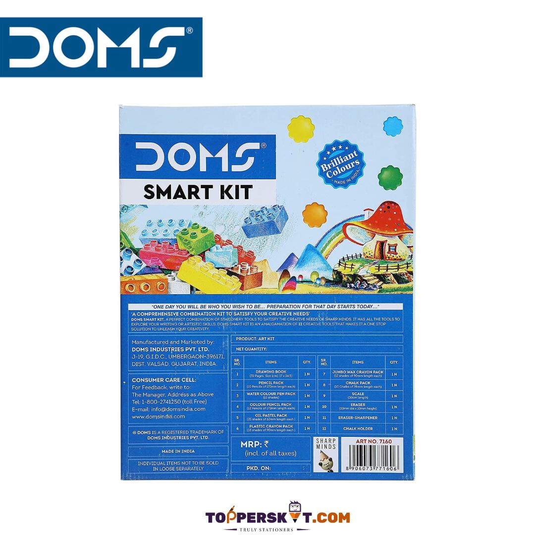 Doms Smart Kit: Your Complete School Companion for Creative Excellence ( Pack of 1 ) - Topperskit LLP