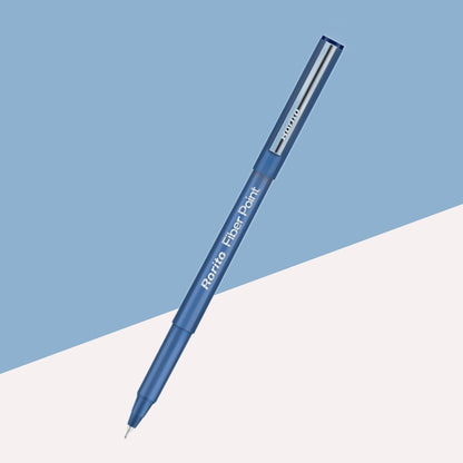 Rorito Fiber Point Gel Pen – Blue: Impressive Writing, Sleek Design, Metal Clip for Pocket Grip ( Pack of 1 ) - Topperskit LLP