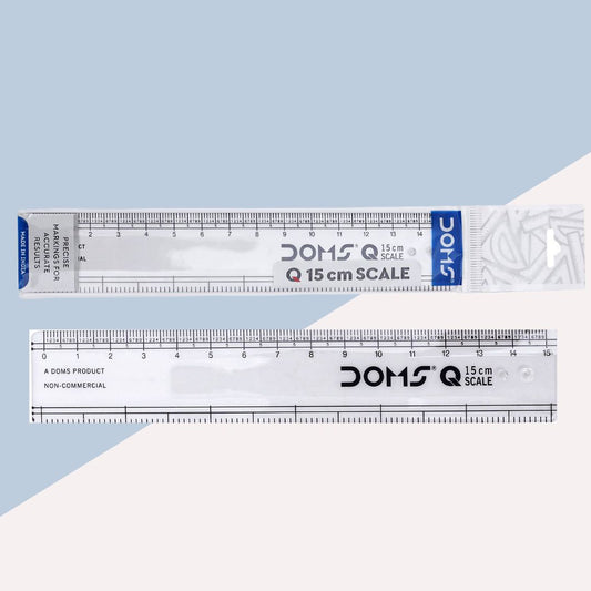 Doms Plastic Ruler - 15 cm: Precision Measuring at Your Fingertips ( Pack Of 1 ) - Topperskit LLP