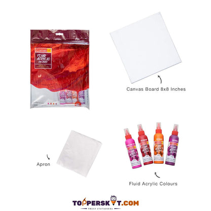 Camel Sunset Fluid Art Kit: Create Stunning Masterpieces with Ease ( Pack of 1 ) - Topperskit LLP