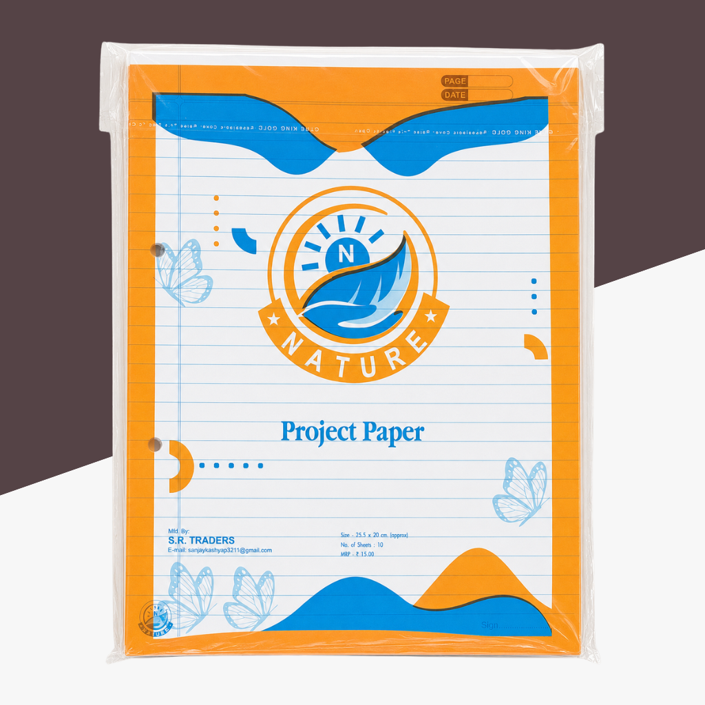 Premium Quality N.Nature Punch Paper Both-Side Ruled (Pack of 100 Sheet)