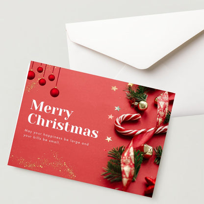 Christmas Greeting Card- 300 GSM Paper with Envelope (Pack of 1)