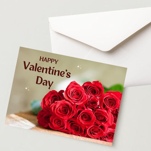 Premium Valentine's Day 300 GSM Cold Pressed Paper with 1 Envelope