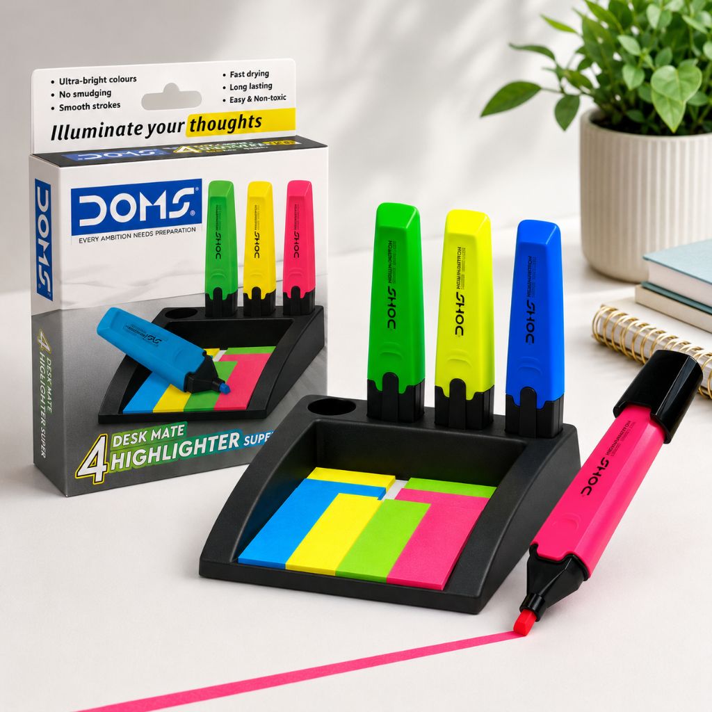 Doms Desk Mate Highlighter Set Multicolour