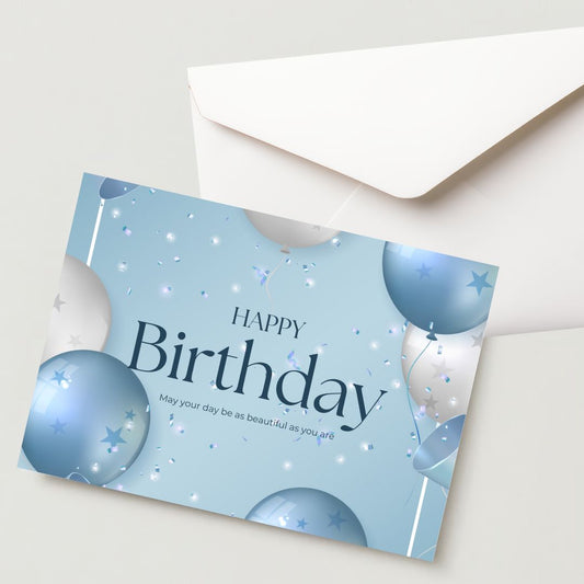 Premium Birthday Card with Envelope 300 GSM Cold-Pressed Paper (Pack of 1)