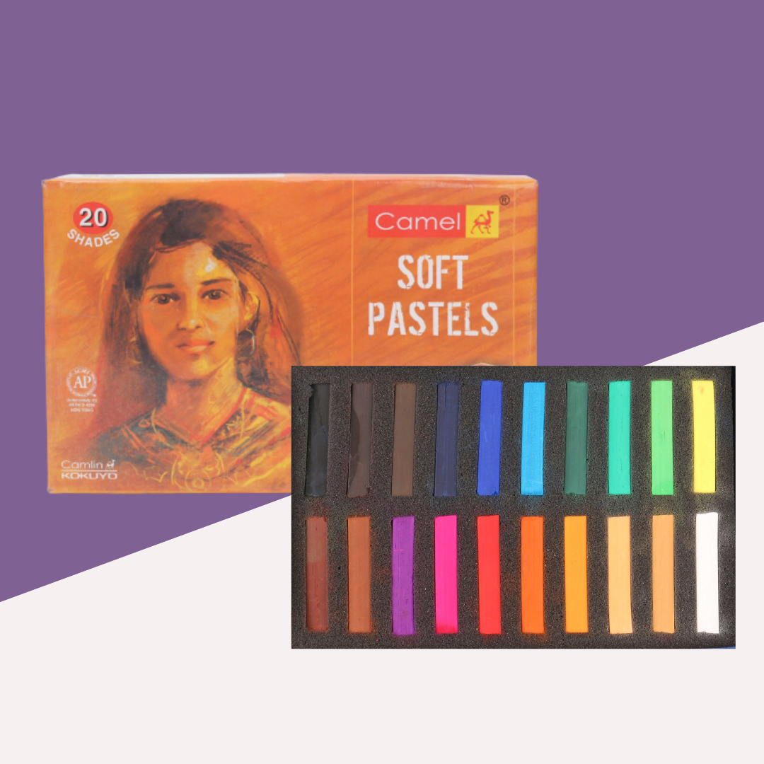 Camel Soft Pastels - Multicolour  : Precision, Versatility, and Brilliant Effects for Artistic Mastery!( Pack of 20 ) - Topperskit LLP