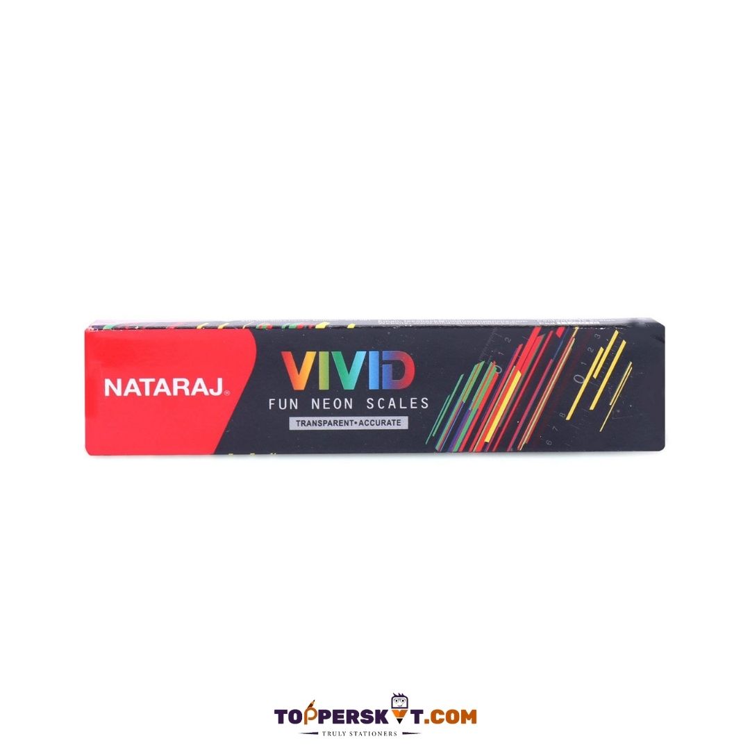Nataraj Vivid Neon Scale - 15 Cm: Bright, Safe, and Vibrant Learning Tool ( Pack Of 1 ) - Topperskit LLP