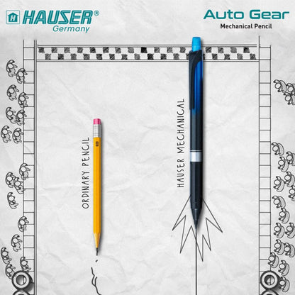 Hauser Autogear 0.7mm Mechanical Pencil: Your Precision Writing Companion ( Pack of 1 ) - Topperskit LLP