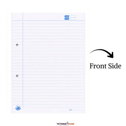 Premium Quality N.Nature Punch Paper Both-Side Ruled (Pack of 100 Sheet)