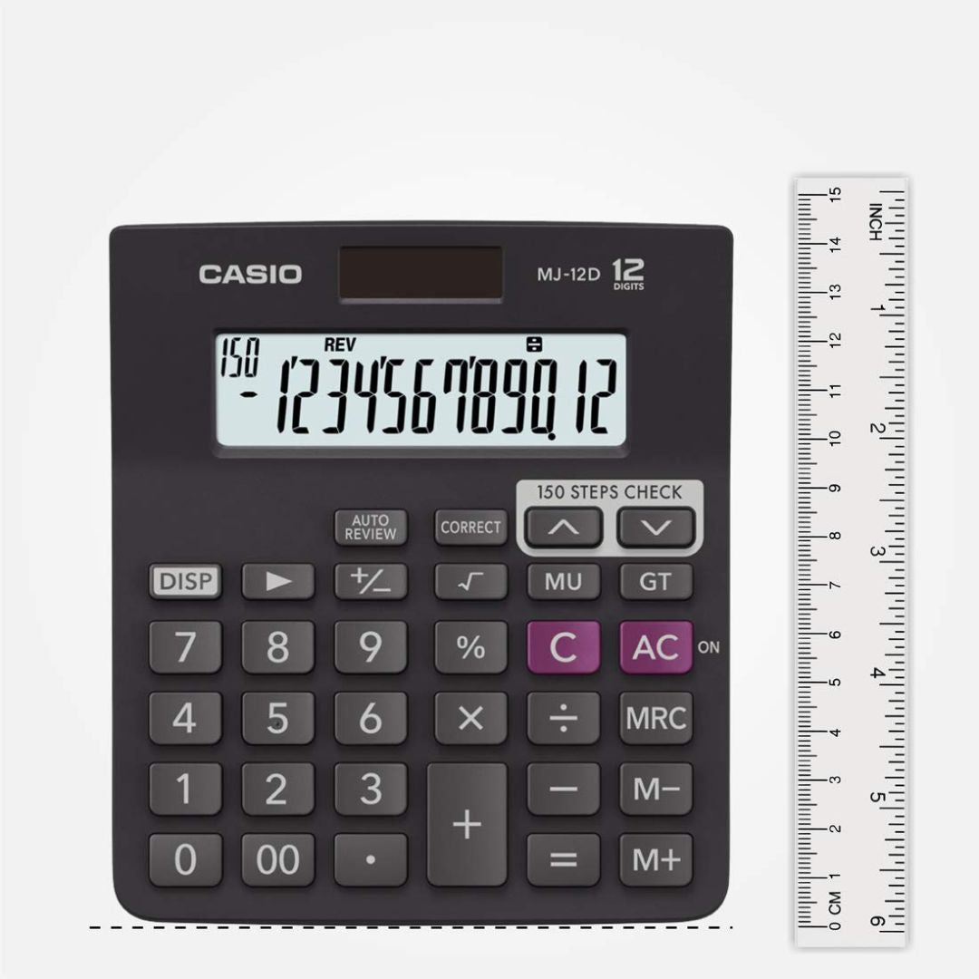 Casio MJ12D Normal Desktop Calculator - 12-Digit Precision and Versatility ( Pack Of 1 ) - Topperskit LLP