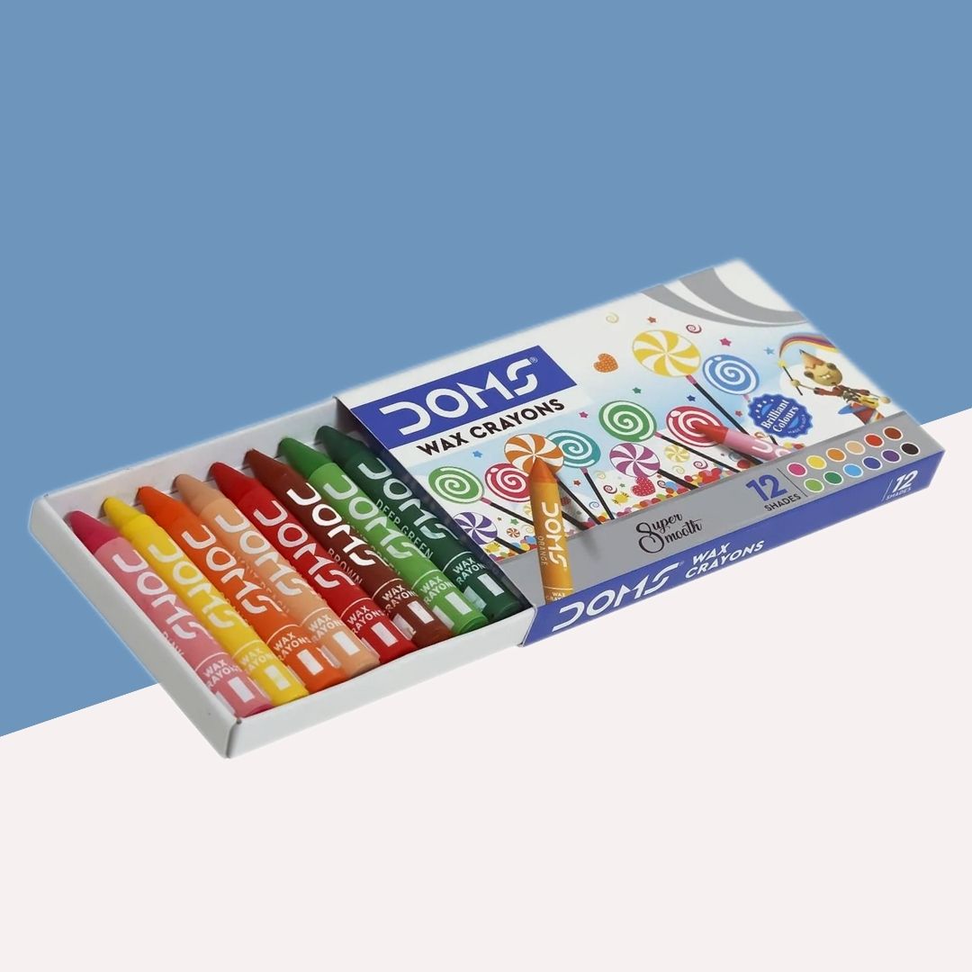 Doms Wax Crayon Small: Vibrant Shades for Creative Expression ( Pack Of 12 ) - Topperskit LLP