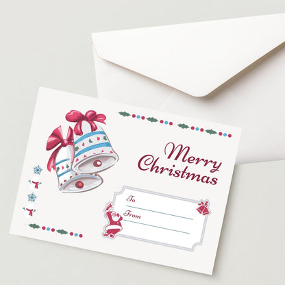 Christmas Greeting Card- 300 GSM Paper with Envelope (Pack of 1)