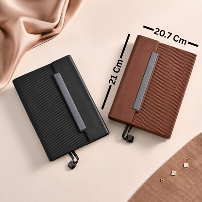 Premium Dual Color Textured Hard Cover Single Line Notebook ( Pack of 1 )