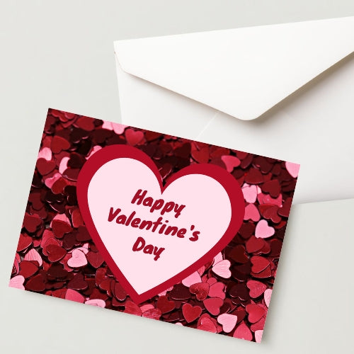 Premium Valentine's Day 300 GSM Cold Pressed Paper with 1 Envelope