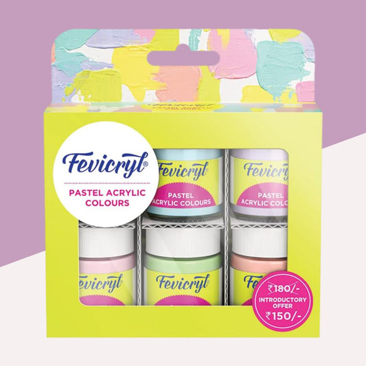 Fevicryl's Pastel Acrylic Colours - Tranquil Palette ( Pack of 6 )