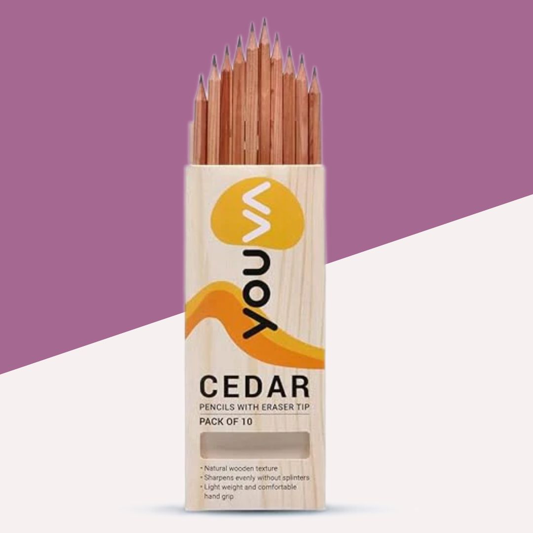 Navneet Youva Cedar Pencils: Elegance and Precision in Every Stroke ( Pack Of 10 ) - Topperskit LLP