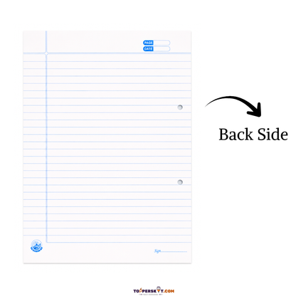 Premium Quality N.Nature Punch Paper Both-Side Ruled (Pack of 100 Sheet)