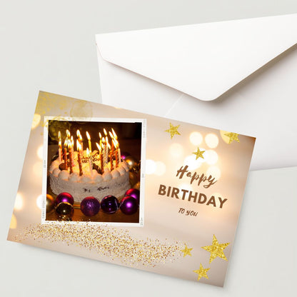 Premium Birthday Card with Envelope 300 GSM Cold-Pressed Paper (Pack of 1)