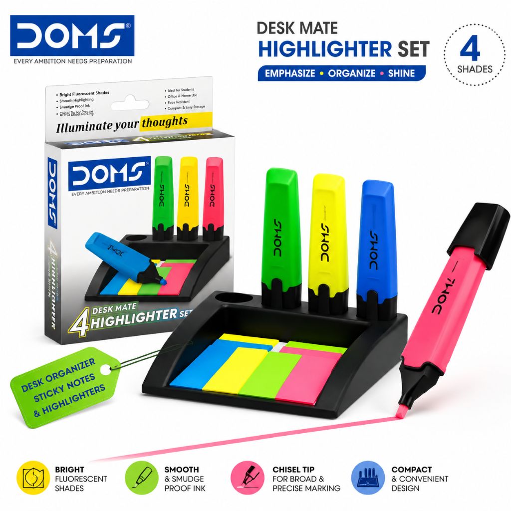 Close-up of Doms Super Neon Highlighters