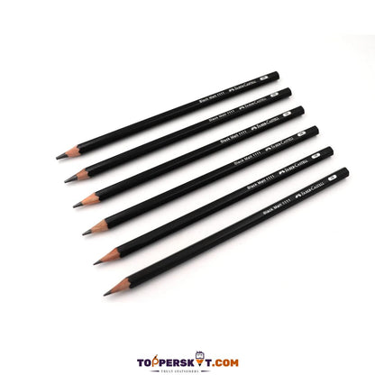 Faber Castell Drawing Pencil: Black Matt Excellence with Lead Grades HB to 10B ( Pack Of 6 ) - Topperskit LLP