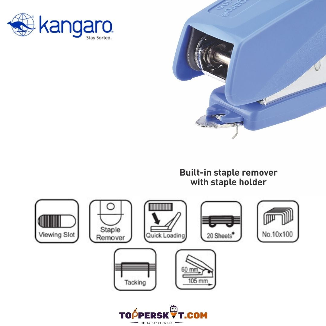 Kangaro HD-10D Stapler: A Compact Stapling Solution for Everyday Use ( Pack Of 1 ) - Topperskit LLP