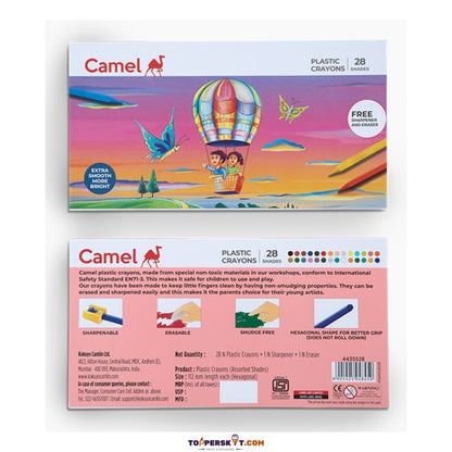 Camel Artica Plastic Crayon ( Pack Of 28 Shades )