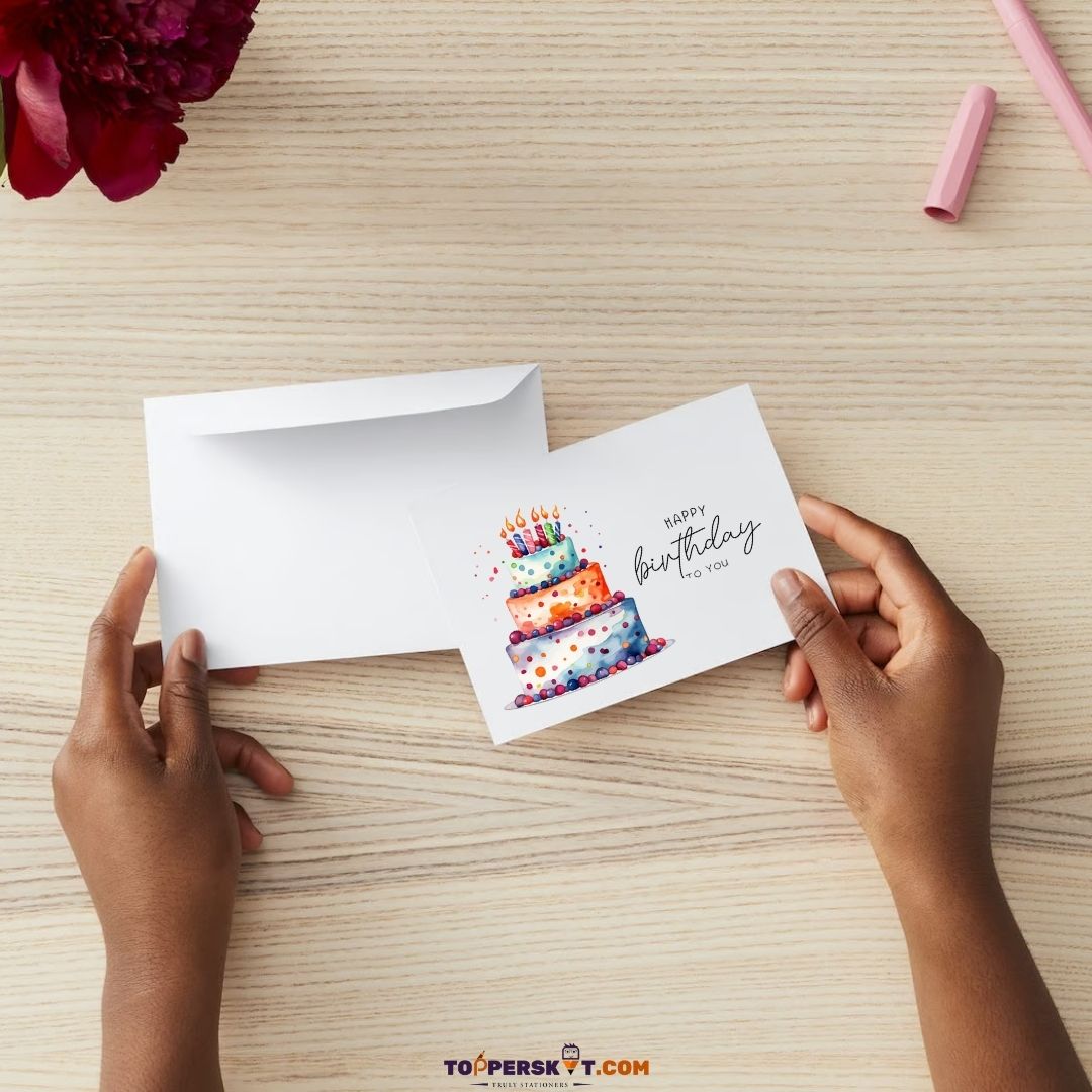 Premium Birthday Card with Envelope 300 GSM Cold-Pressed Paper (Pack of 1)