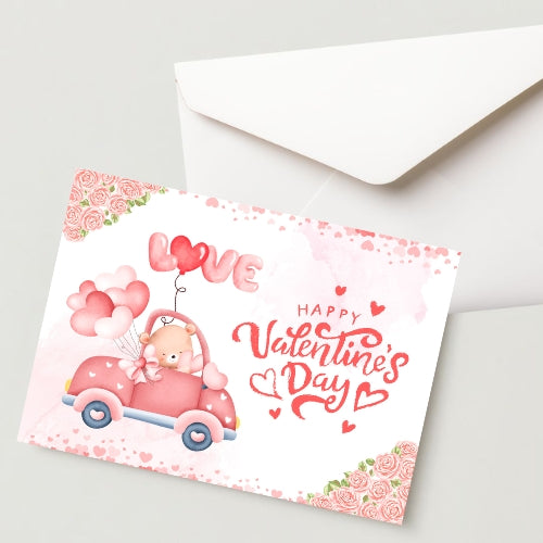 Premium Valentine's Day Greeting Card 300 GSM Cold Pressed Paper with 1 Envelope