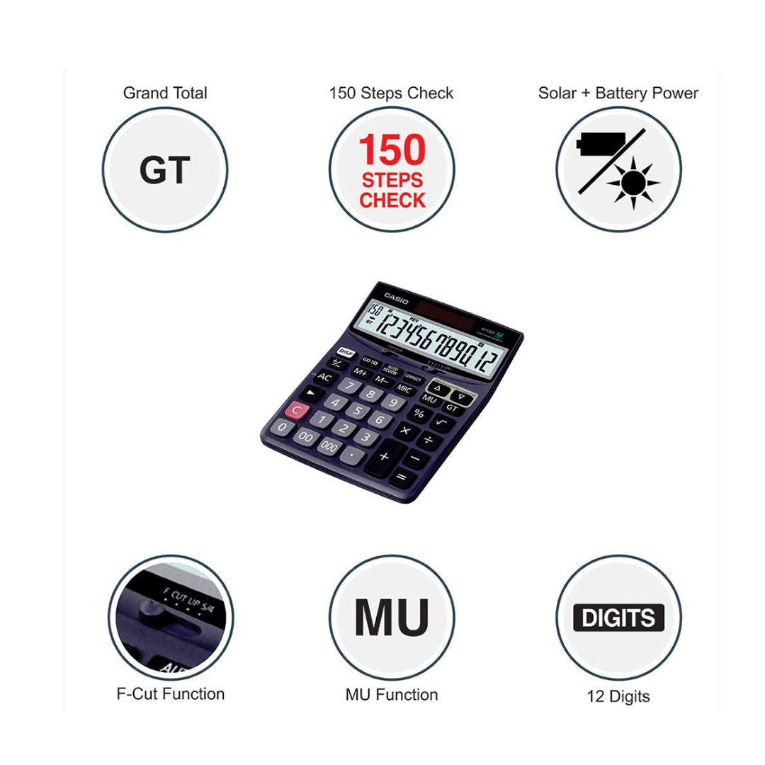 Casio DJ120D Desktop Calculator – Efficient 12-Digit Calculation Companion ( Pack of 1 ) - Topperskit LLP