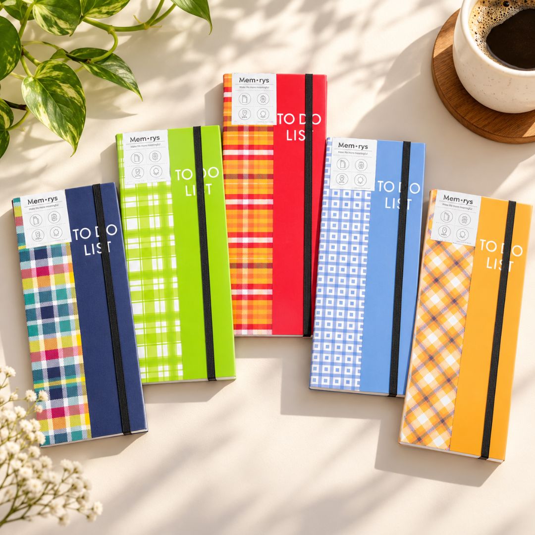 Memorys To-Do List Notepad with plaid design