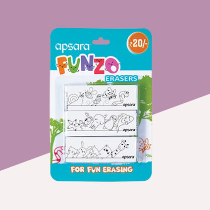 Apsara Funzo Erasers ( Pack of 3 )