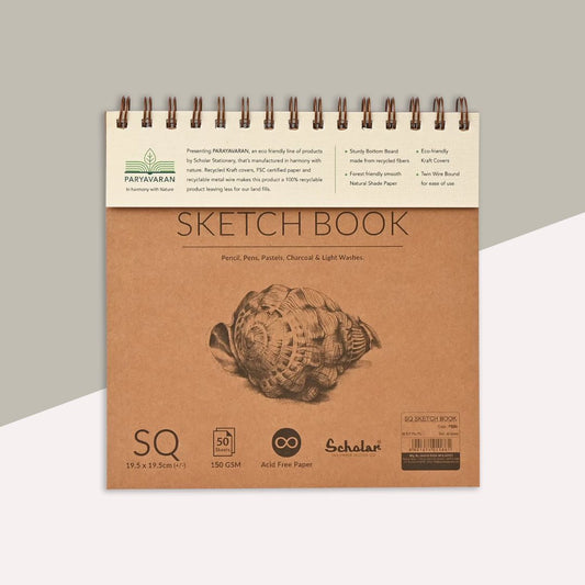 Scholar Paryavaran Square Sketch Book - 50 Sheets (Pack of 1)
