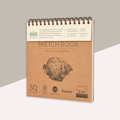 Scholar Paryavaran Square Sketch Book - 50 Sheets (Pack of 1) - Topperskit LLP