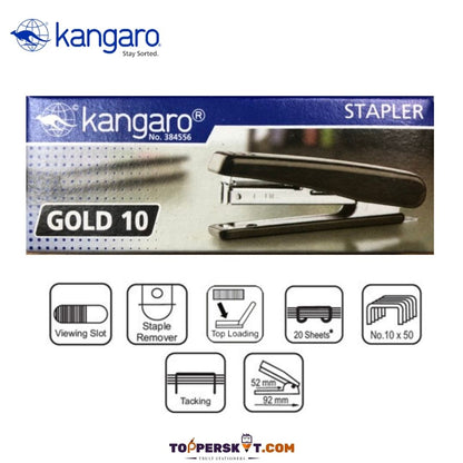 Kangaro Gold 10 Stapler: Precision Stapling for Superior Performance ( Pack Of 1 ) - Topperskit LLP