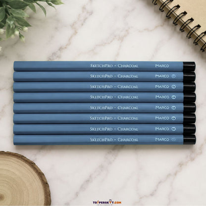 Marco SketchPro  Charcoal Pencils  – Hard (Pack of 8)