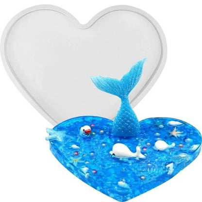 Small Silicone Molds Heart Shape for Epoxy Resin Art – DIY Coaster Making (Pack of 1)