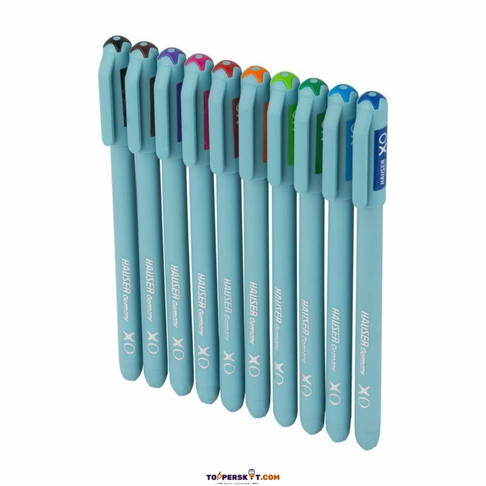 Hauser XO Multicolour Ball Pen Set ( Pack of 10 )